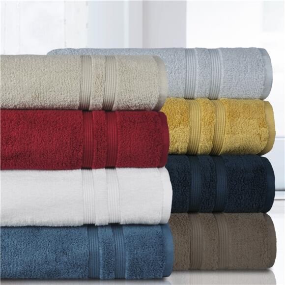 Performance Solid Bath Towel, 54" x 30", Soft Silver - Picture 5 of 7